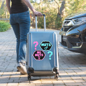 Nuts of No Nuts Pink|Blue Gender Reopenbaart Stick Sticker (Koffer Insitu)