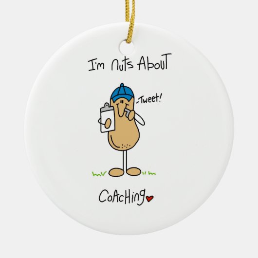 Nuts Over Coaching T-shirts en geschenken Keramisch Ornament (Voorkant)