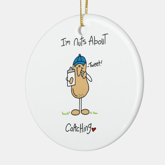 Nuts Over Coaching T-shirts en geschenken Keramisch Ornament (Links)