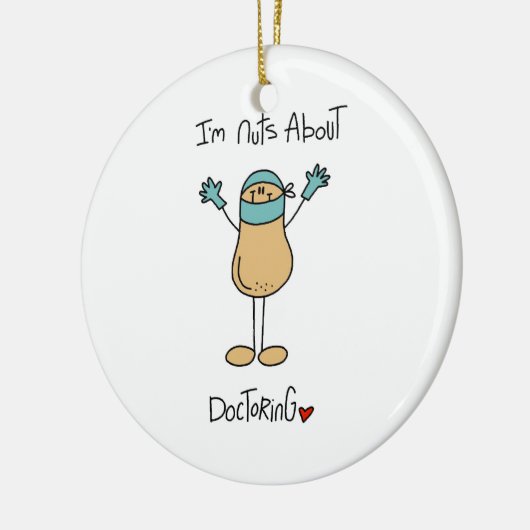 Nuts Over Doctoring T-shirts en geschenken Keramisch Ornament (Links)