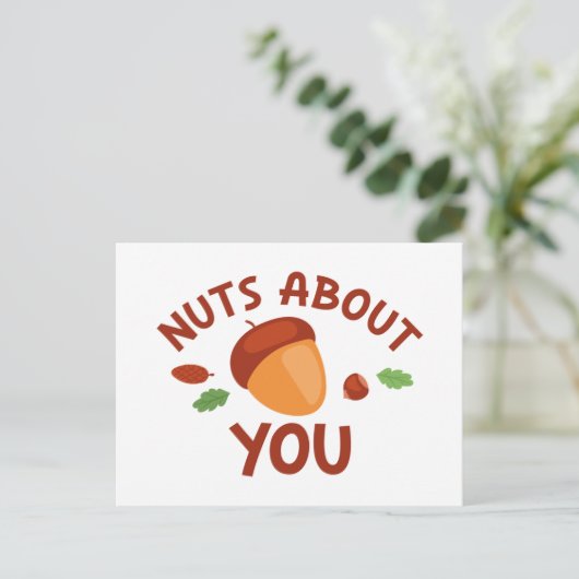 Nuts over jou briefkaart (Staand voorkant)