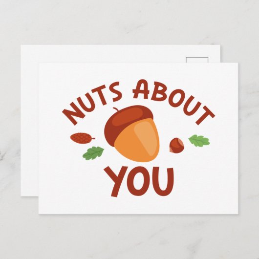 Nuts over jou briefkaart (Voorkant / Achterkant)