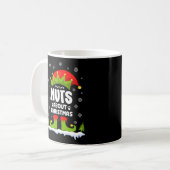 Nuts Over Kerstmis Grappig Kerstmiself Gift Koffiemok (Voorkant links)