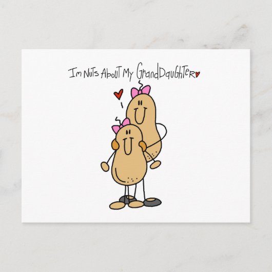 Nuts over mijn kleindochterT-shirts en cadeautjes Briefkaart (Voorkant)