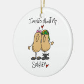 Nuts Over Mijn Soldaat T-shirts en geschenken Keramisch Ornament (Links)