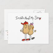 Nuts over mijn T-shirts voor zoon en cadeautjes Briefkaart (Voorkant / Achterkant)