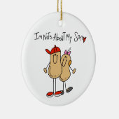 Nuts over mijn T-shirts voor zoon en cadeautjes Keramisch Ornament (Rechts)