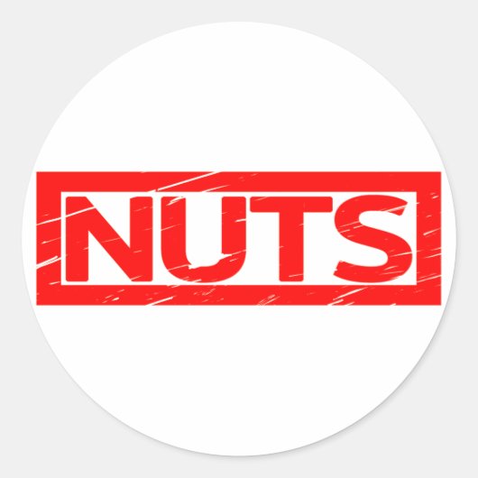 Nuts Stamp Ronde Sticker (Voorkant)