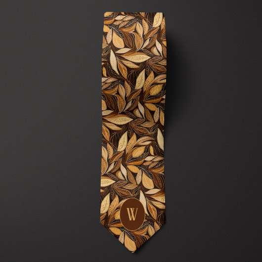 Nutshell Brown Botanical Stropdas