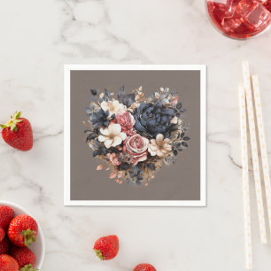 Nutshell Bruin Marine Wit Roze Douche Servet