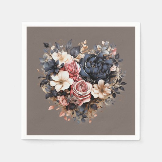 Nutshell Bruin Marine Wit Roze Douche Servet (Voorkant)