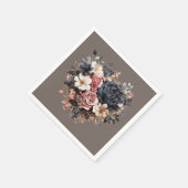 Nutshell Bruin Marine Wit Roze Douche Servet (Hoek)