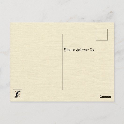 Nutteloos als de T in Pinot Grigio Funny Wine Briefkaart (Achterkant)