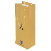 Nutteloos als de T in Pinot Grigio Grappig Wijn Cadeautas (Achterkant Gekanteld)