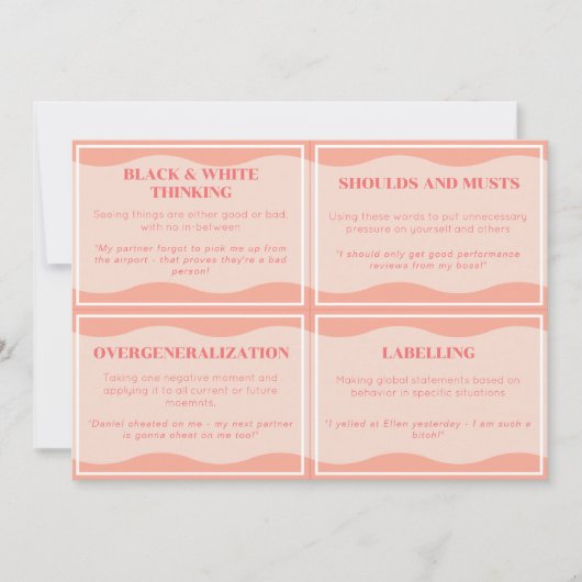 Nutteloze denkstijlen Moderne perzik set Kaarten 2 (Voorkant)