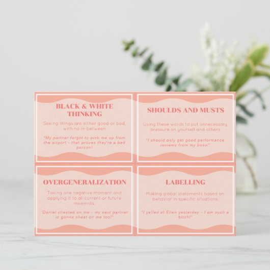 Nutteloze denkstijlen Moderne perzik set Kaarten 2 (Staand voorkant)