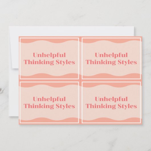 Nutteloze denkstijlen Moderne perzik set Kaarten 4 (Achterkant)