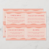 Nutteloze denkstijlen Moderne perzik set Kaarten 4 (Voorkant / Achterkant)