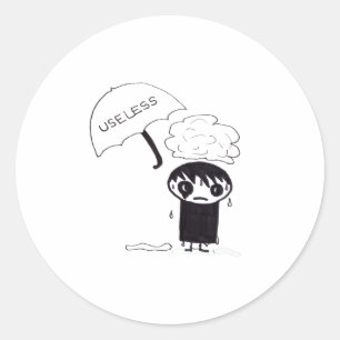 nutteloze EMO Ronde Sticker