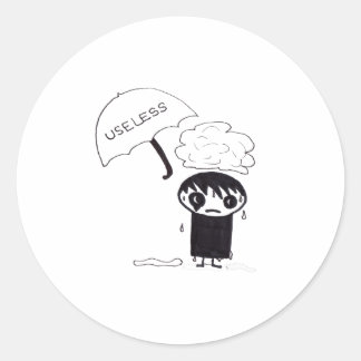 nutteloze EMO Ronde Sticker