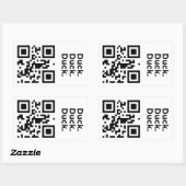 Nutteloze QR-code: Eend Rechthoekige Sticker (Vel)