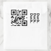 Nutteloze QR-code: Eend Rechthoekige Sticker (Tas)