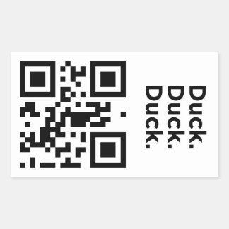 Nutteloze QR-code: Eend Rechthoekige Sticker