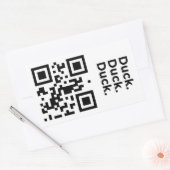 Nutteloze QR-code: Eend Rechthoekige Sticker (Envelop)