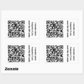 Nutteloze QR-code: Wonder Rechthoekige Sticker (Vel)