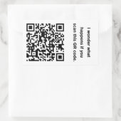 Nutteloze QR-code: Wonder Rechthoekige Sticker (Tas)