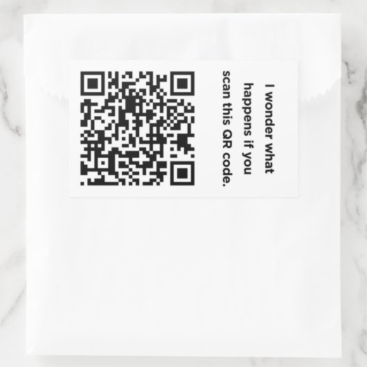 Nutteloze QR-code: Wonder Rechthoekige Sticker (Tas)