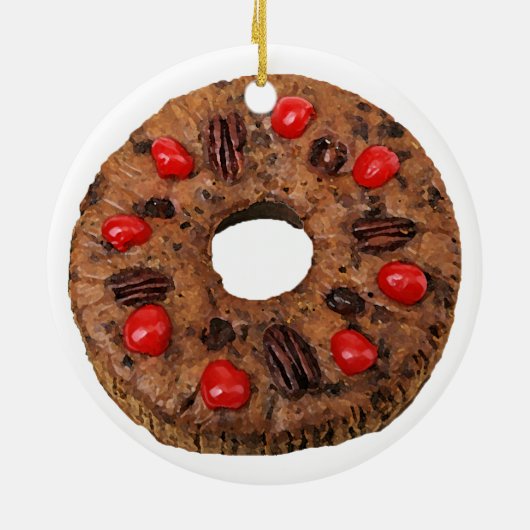 Nuttier Than Fruitcake Keramisch Ornament (Achterkant)
