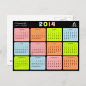 Nuttig cadeau met kalender voor 2014 briefkaart (Voorkant / Achterkant)