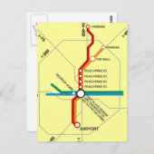 Nuttige Atlanta-routekaart Briefkaart (Voorkant / Achterkant)