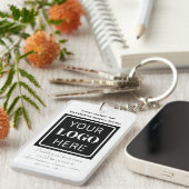 Nuttige bevorderende QR code voor zaken Sleutelhanger (Voorkant Rechts)