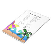 Nuttige Camping Verpakking Checklist Notitieblok (Schuin)