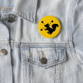 Nuttige eekhoorn ronde button 5,7 cm (In situ)