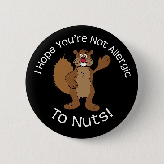 Nuttige eekhoorn ronde button 5,7 cm (Voorkant)