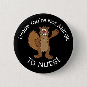 Nuttige eekhoorn ronde button 5,7 cm