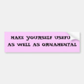 Nuttige en sierlijke Bumpersticker (Voorkant)