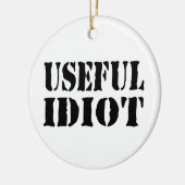 NUTTIGE IDIOOT KERAMISCH ORNAMENT (Links)