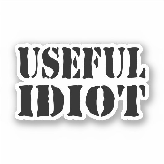 NUTTIGE IDIOOT STICKER (Voorkant)