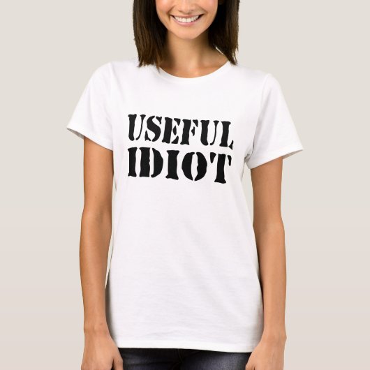 NUTTIGE IDIOOT T-SHIRT (Voorkant)