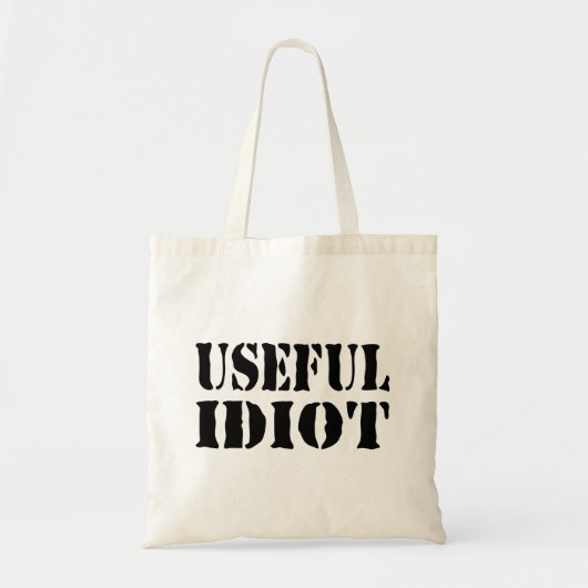 NUTTIGE IDIOOT TOTE BAG (Voorkant)
