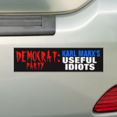 Nuttige Idioten van de Democratische Partij Bumpersticker (Op auto)