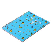 Nuttige Insecten Aangepaste Titel Blauw Notitieboek (Linkerzijde)