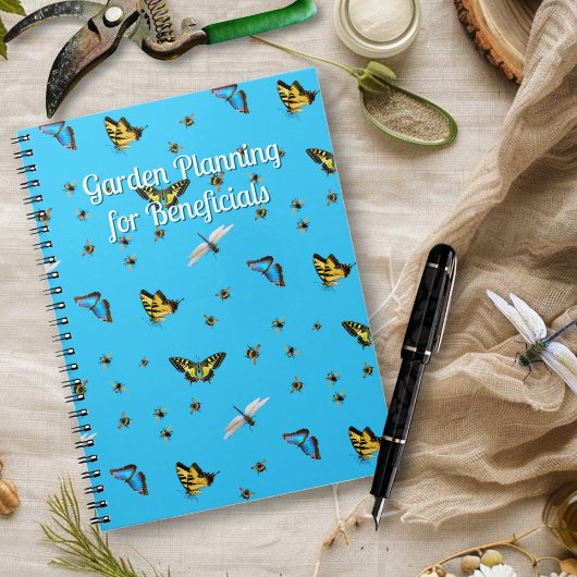 Nuttige Insecten Aangepaste Titel Blauw Notitieboek
