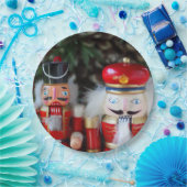 Nuttige krakers met vakantieachtergrond papieren bordje (Feest)