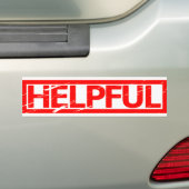 Nuttige Stempel Bumpersticker (Op auto)