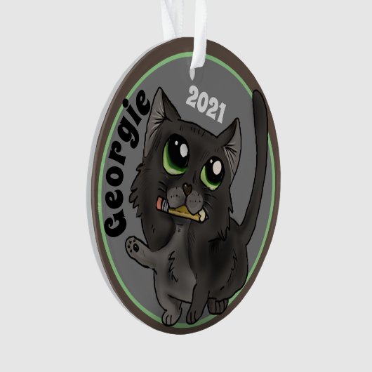 Nuttige studie Cat Custom Ornament (voorkant)
